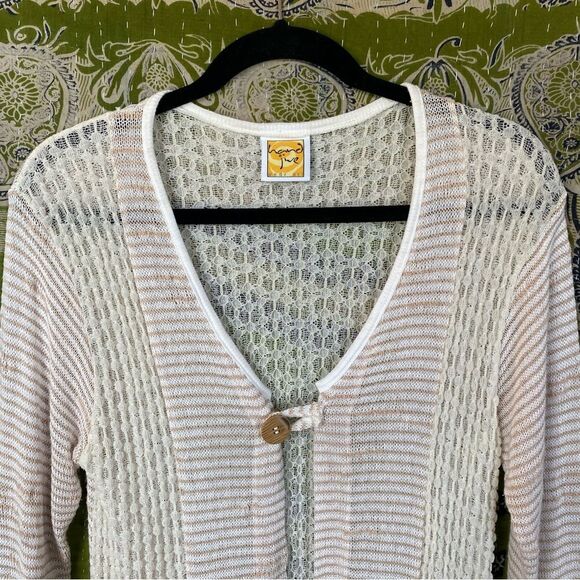 NWOT Hand Jive Clothing Cream/ Ivory Stevie Cardigan Size Small - Picture 2 of 15